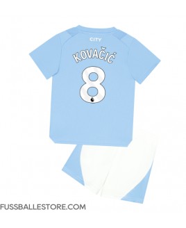 Günstige Manchester City Mateo Kovacic #8 Heimtrikotsatz Kinder 2023-24 Kurzarm (+ Kurze Hosen)
